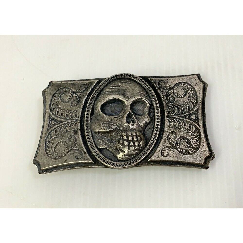 NEW Heavy Metal Mfg. Belt Buckle "SKULL" Lead Free